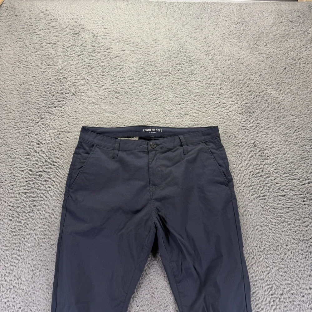 Kenneth Cole Pant Mens 34x32 Gray Nylon Khakis Straight Workwear Utility Stretch